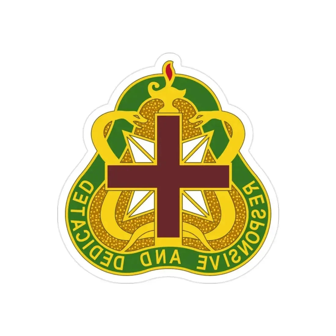 Medical Command 3 (U.S. Army) REVERSE PRINT Transparent Die-Cut STICKER 2 Inch Die-Cut Transparent - The Sticker Space