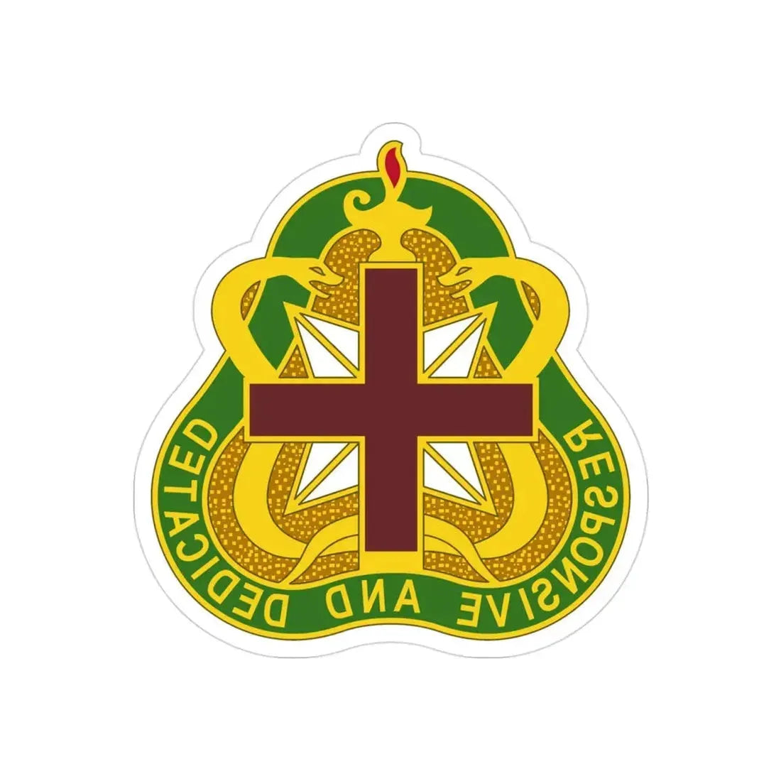 Medical Command 3 (U.S. Army) REVERSE PRINT Transparent Die-Cut STICKER 3 Inch Die-Cut Transparent - The Sticker Space