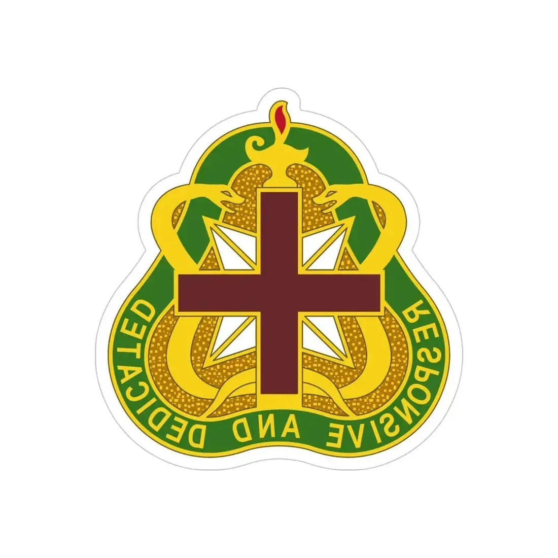 Medical Command 3 (U.S. Army) REVERSE PRINT Transparent Die-Cut STICKER 4 Inch Die-Cut Transparent - The Sticker Space