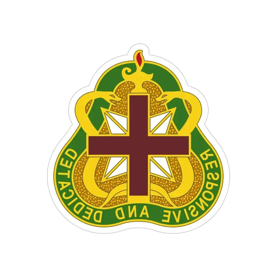 Medical Command 3 (U.S. Army) REVERSE PRINT Transparent Die-Cut STICKER 5 Inch Die-Cut Transparent - The Sticker Space