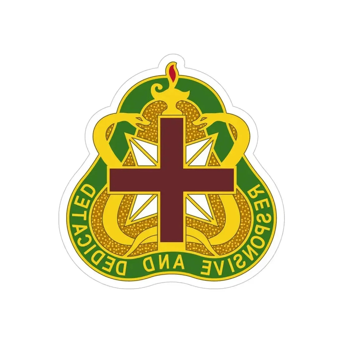 Medical Command 3 (U.S. Army) REVERSE PRINT Transparent Die-Cut STICKER 6 Inch Die-Cut Transparent - The Sticker Space