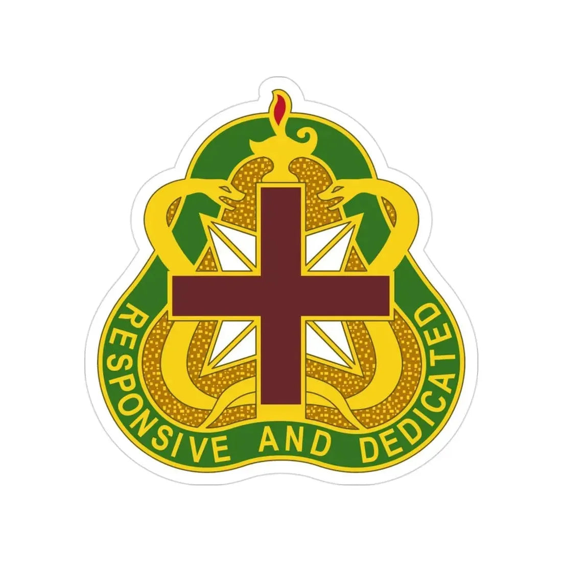 Medical Command 3 (U.S. Army) Transparent STICKER Die-Cut Vinyl Decal 3 Inch - The Sticker Space