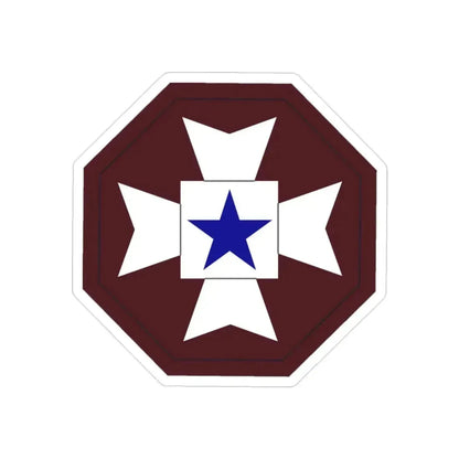 Medical Command Europe (U.S. Army) REVERSE PRINT Transparent Die-Cut STICKER 2 Inch Die-Cut Transparent - The Sticker Space