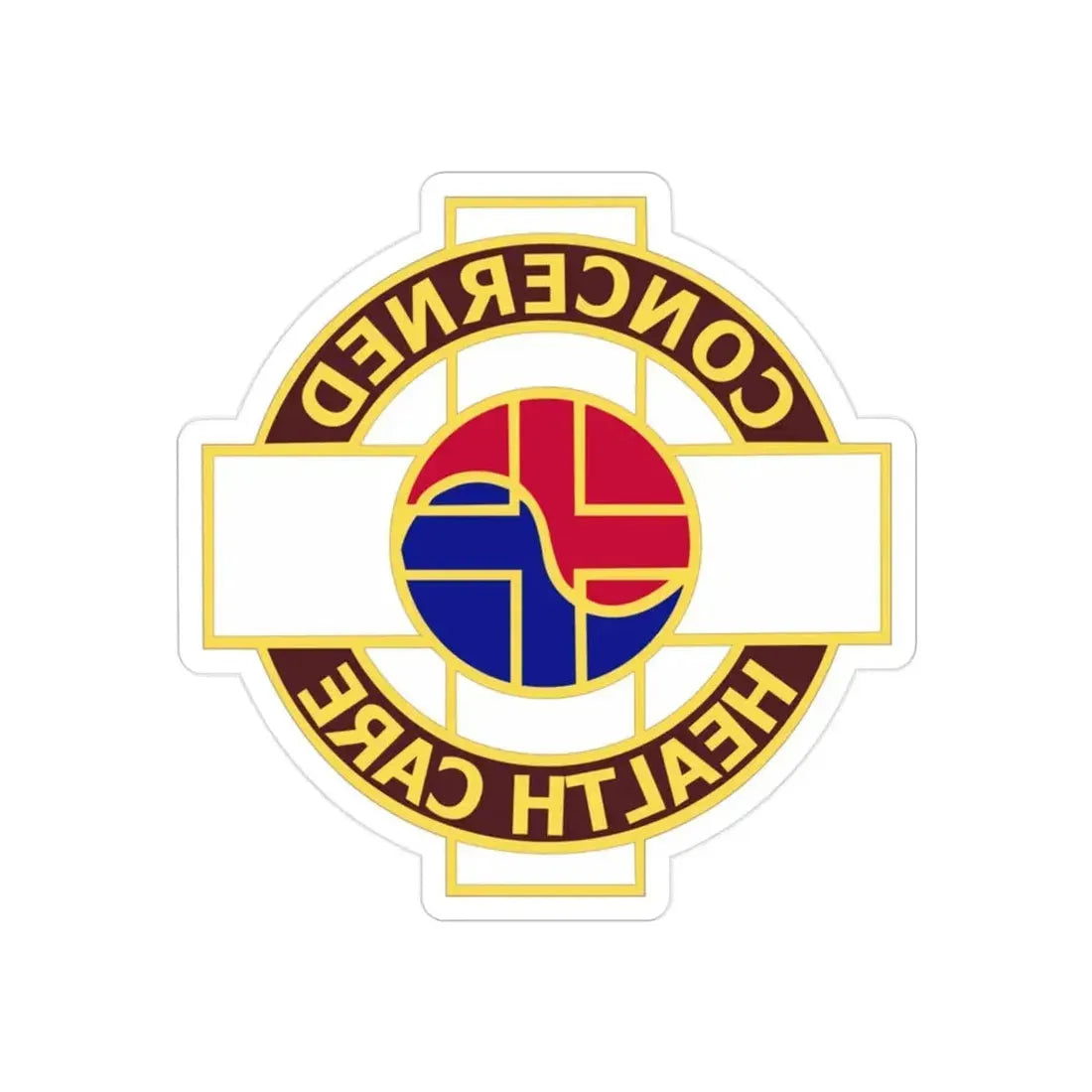 Medical Command Korea (U.S. Army) REVERSE PRINT Transparent Die-Cut STICKER 2 Inch Die-Cut Transparent - The Sticker Space