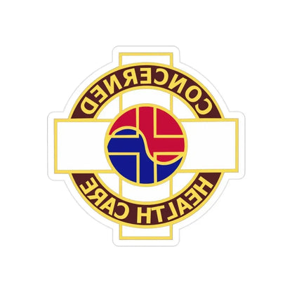 Medical Command Korea (U.S. Army) REVERSE PRINT Transparent Die-Cut STICKER 2 Inch Die-Cut Transparent - The Sticker Space