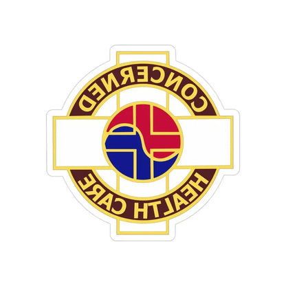 Medical Command Korea (U.S. Army) REVERSE PRINT Transparent Die-Cut STICKER 3 Inch Die-Cut Transparent - The Sticker Space
