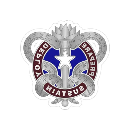 Medical Logistics Command (U.S. Army) REVERSE PRINT Transparent Die-Cut STICKER 2 Inch Die-Cut Transparent - The Sticker Space