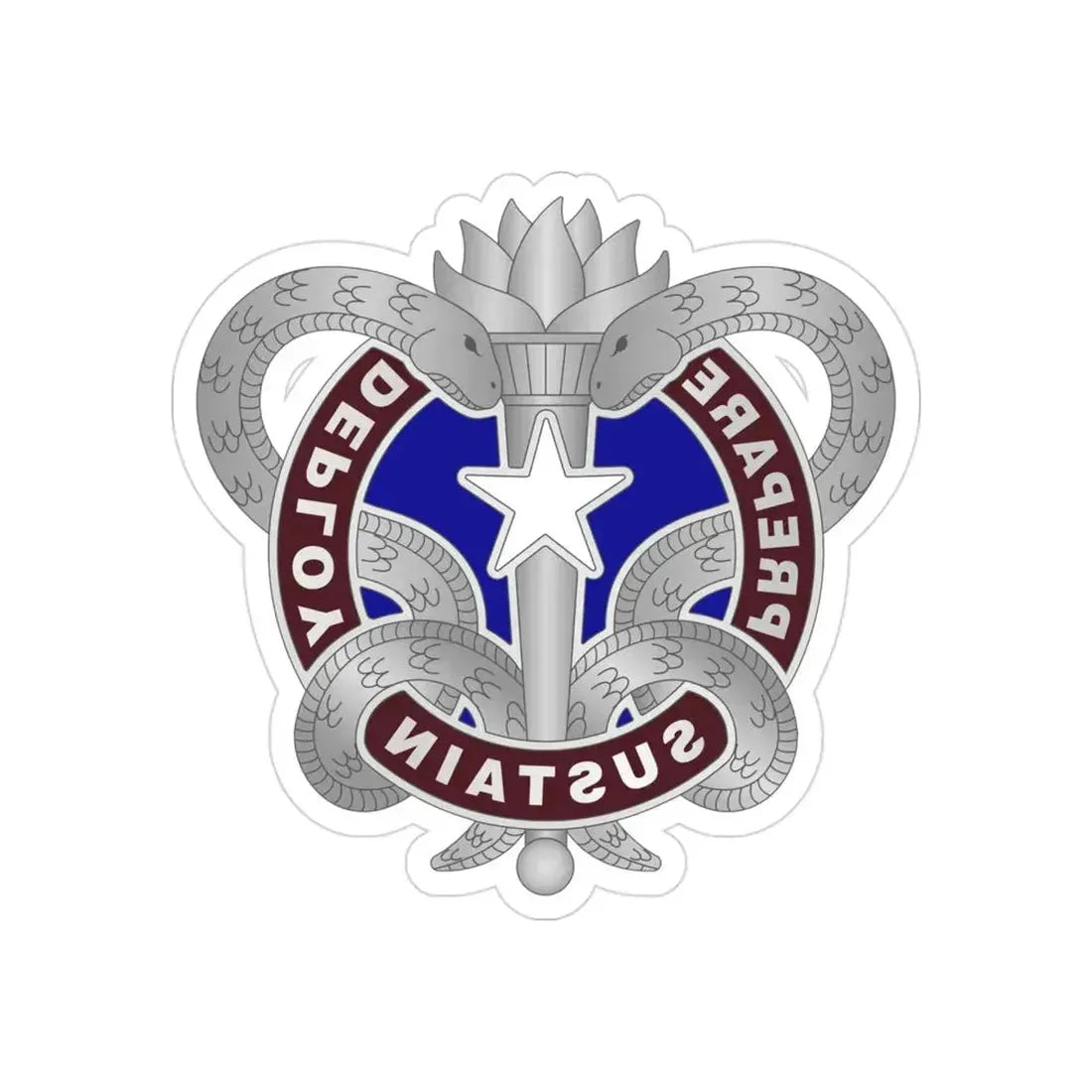 Medical Logistics Command (U.S. Army) REVERSE PRINT Transparent Die-Cut STICKER 3 Inch Die-Cut Transparent - The Sticker Space