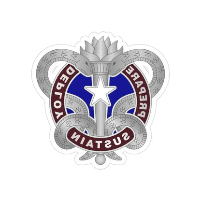 Medical Logistics Command (U.S. Army) REVERSE PRINT Transparent Die-Cut STICKER 3 Inch Die-Cut Transparent - The Sticker Space