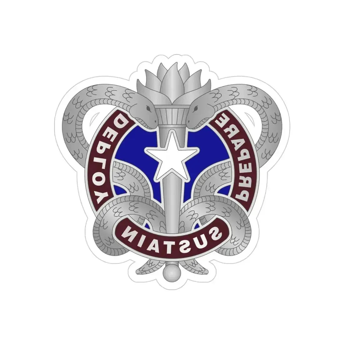 Medical Logistics Command (U.S. Army) REVERSE PRINT Transparent Die-Cut STICKER 4 Inch Die-Cut Transparent - The Sticker Space