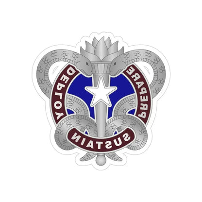 Medical Logistics Command (U.S. Army) REVERSE PRINT Transparent Die-Cut STICKER 4 Inch Die-Cut Transparent - The Sticker Space