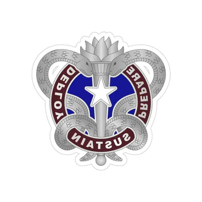 Medical Logistics Command (U.S. Army) REVERSE PRINT Transparent Die-Cut STICKER 5 Inch Die-Cut Transparent - The Sticker Space