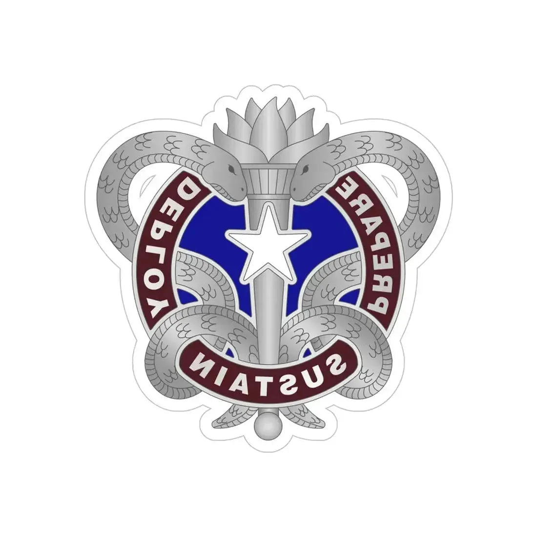 Medical Logistics Command (U.S. Army) REVERSE PRINT Transparent Die-Cut STICKER 6 Inch Die-Cut Transparent - The Sticker Space