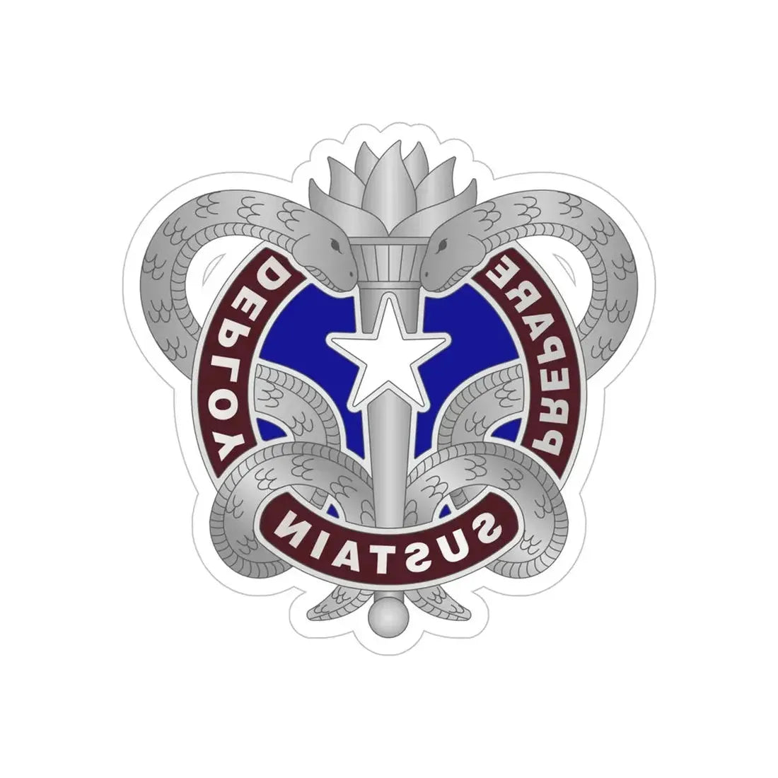 Medical Logistics Command (U.S. Army) REVERSE PRINT Transparent Die-Cut STICKER - The Sticker Space