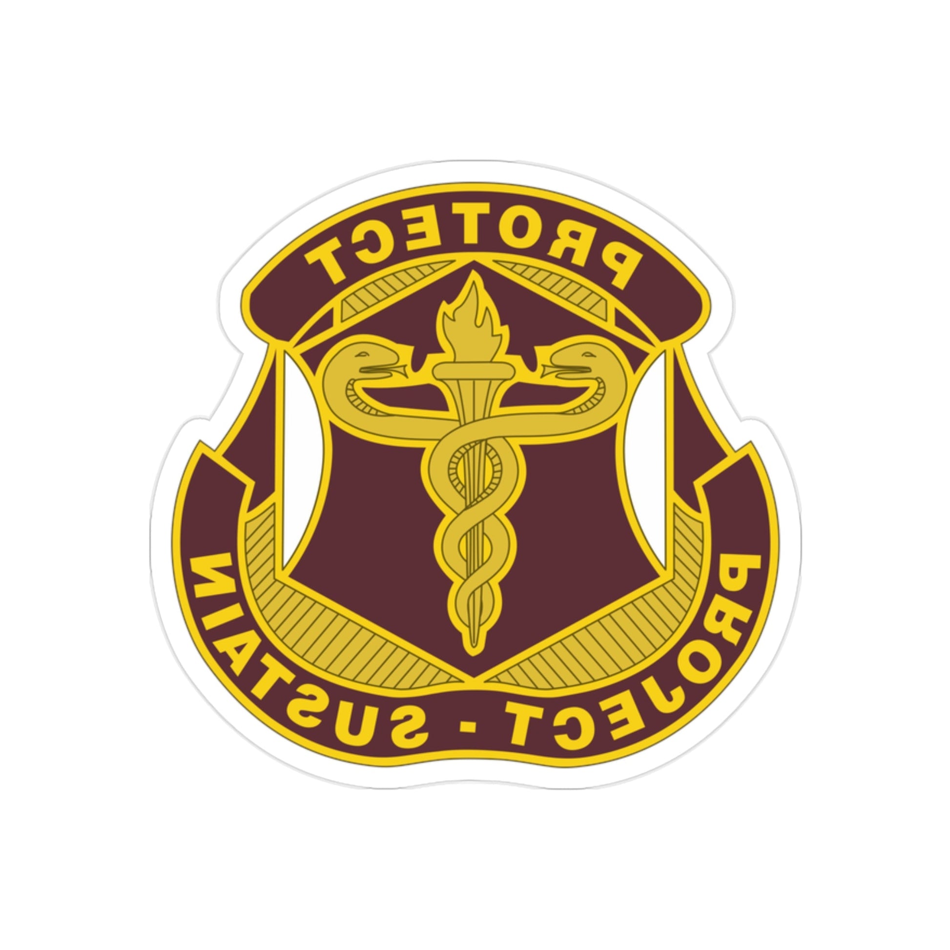 Medical Research and Development Command 2 (U.S. Army) REVERSE PRINT Transparent STICKER-2" × 2"-The Sticker Space