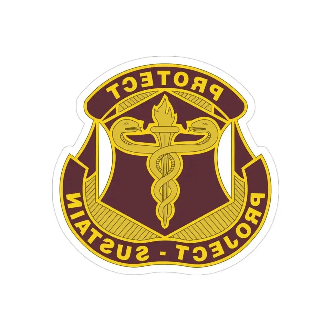 Medical Research and Development Command 2 (U.S. Army) REVERSE PRINT Transparent Die-Cut STICKER 3 Inch Die-Cut Transparent - The Sticker Space