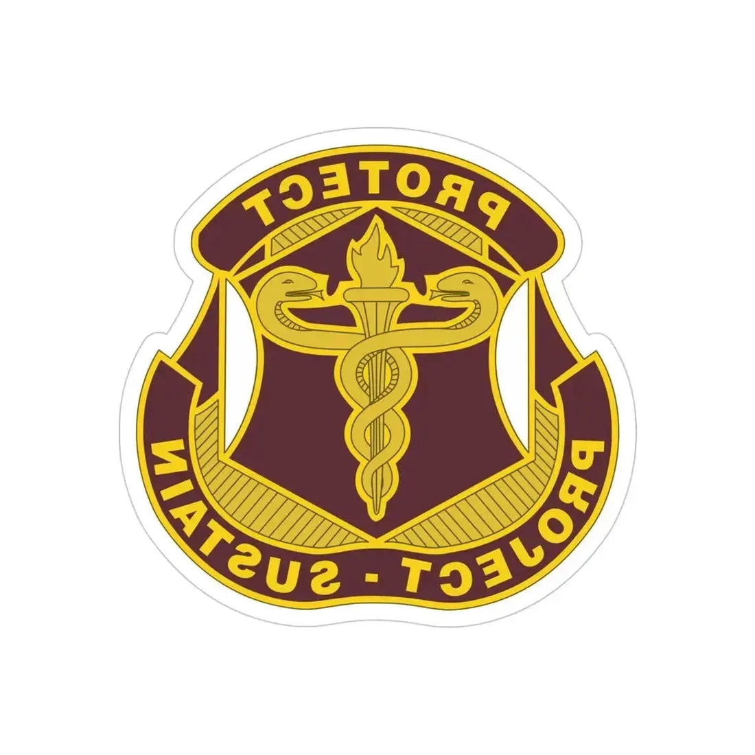 Medical Research and Development Command 2 (U.S. Army) REVERSE PRINT Transparent Die-Cut STICKER 4 Inch Die-Cut Transparent - The Sticker Space