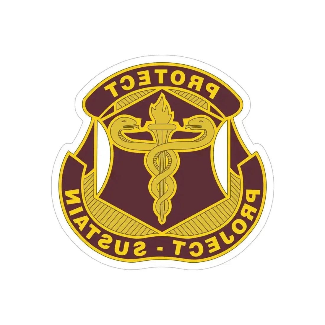 Medical Research and Development Command 2 (U.S. Army) REVERSE PRINT Transparent Die-Cut STICKER 5 Inch Die-Cut Transparent - The Sticker Space