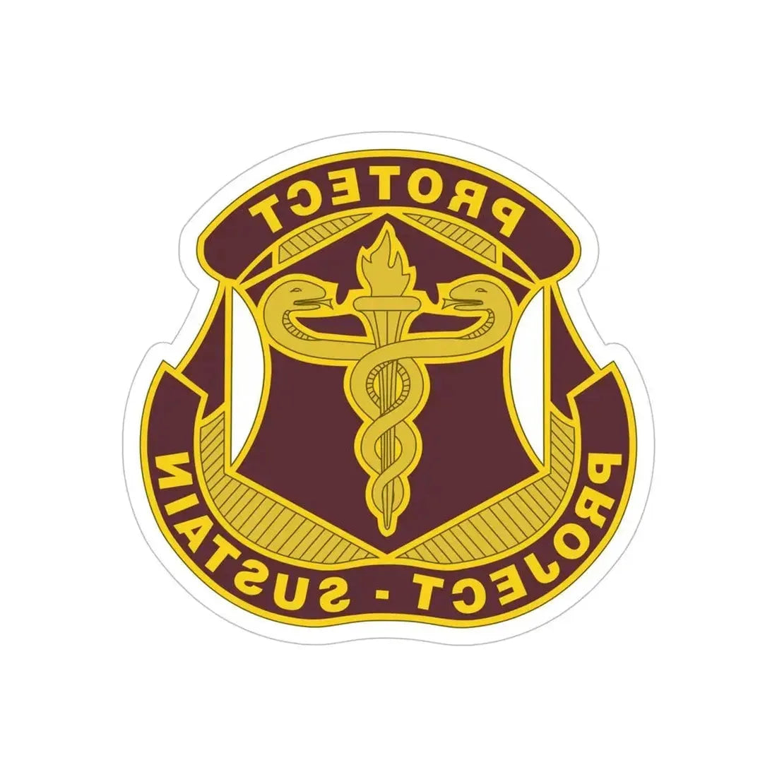 Medical Research and Development Command 2 (U.S. Army) REVERSE PRINT Transparent Die-Cut STICKER 6 Inch Die-Cut Transparent - The Sticker Space