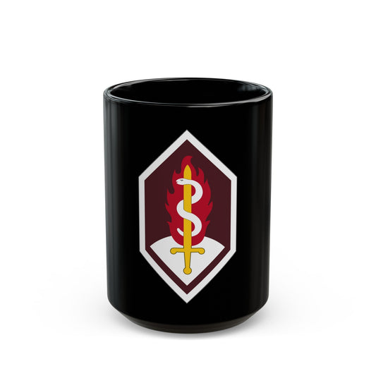Medical Research and Development Command (U.S. Army) Black Coffee Mug-15oz-The Sticker Space