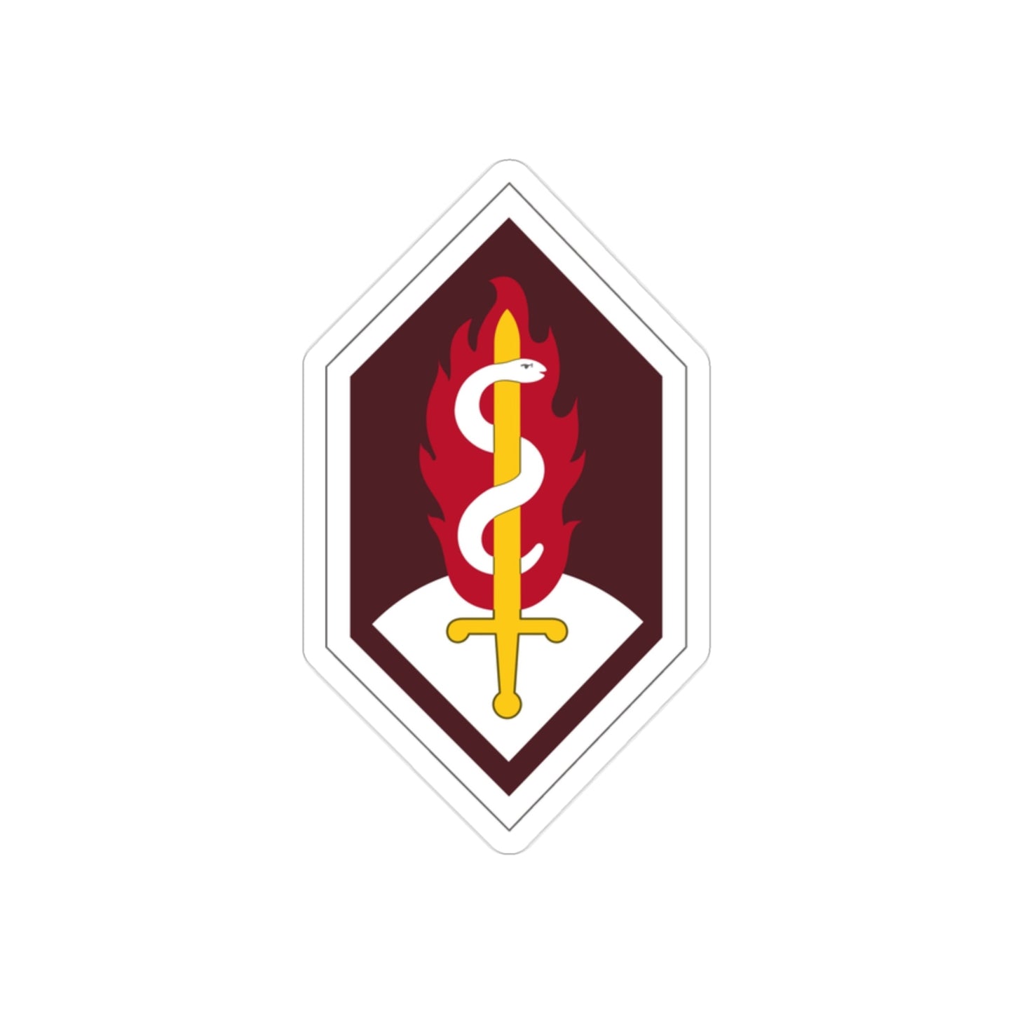 Medical Research and Development Command (U.S. Army) REVERSE PRINT Transparent STICKER-2 Inch-The Sticker Space