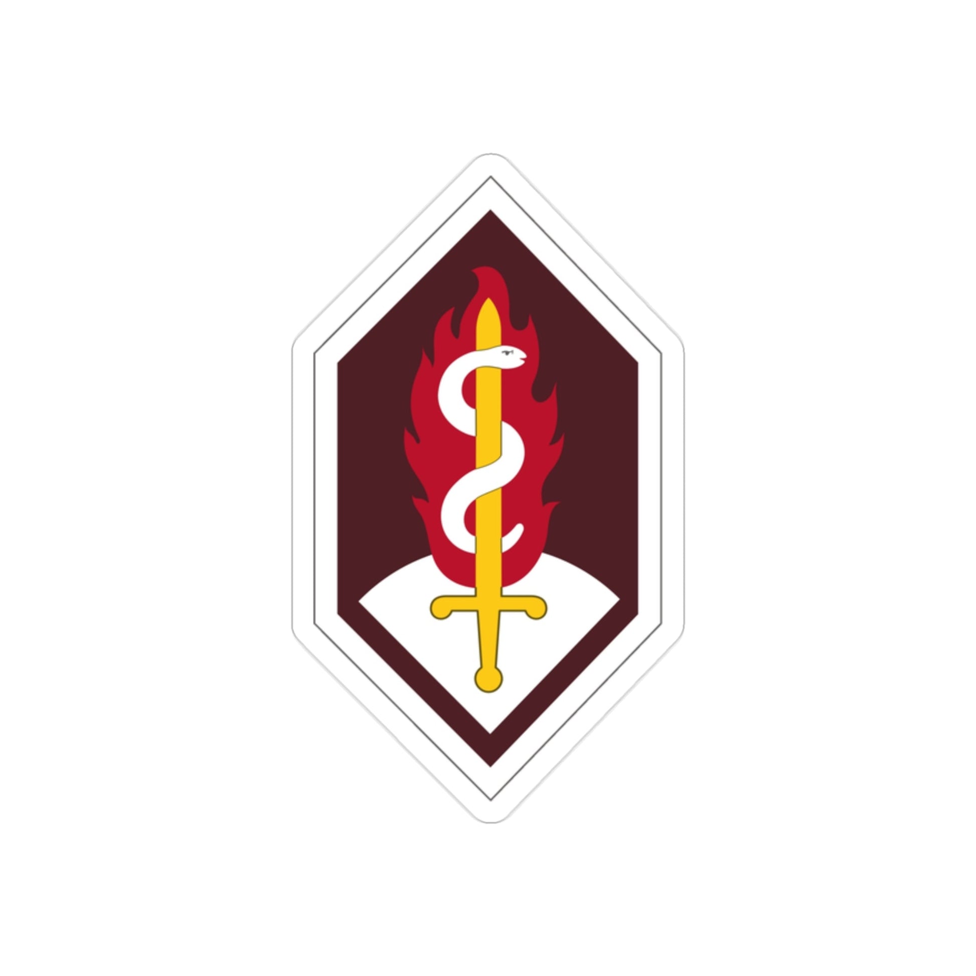 Medical Research and Development Command (U.S. Army) REVERSE PRINT Transparent STICKER-2" × 2"-The Sticker Space