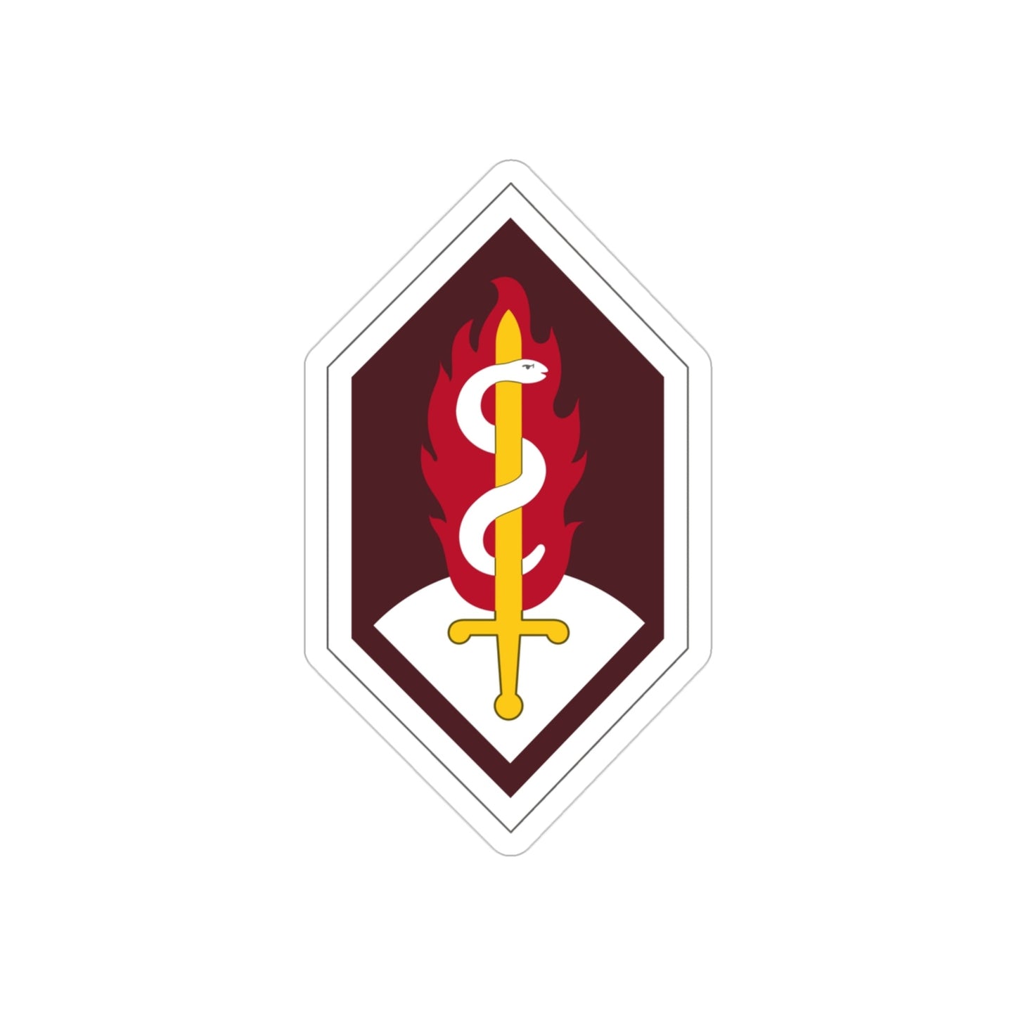 Medical Research and Development Command (U.S. Army) REVERSE PRINT Transparent STICKER-3 Inch-The Sticker Space