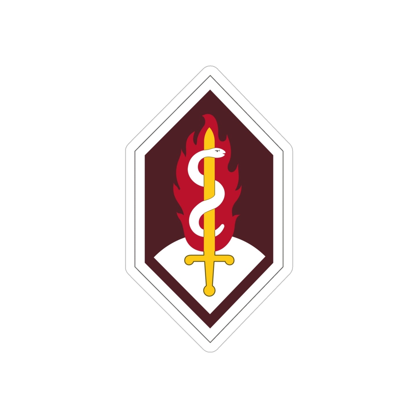 Medical Research and Development Command (U.S. Army) REVERSE PRINT Transparent STICKER-5 Inch-The Sticker Space