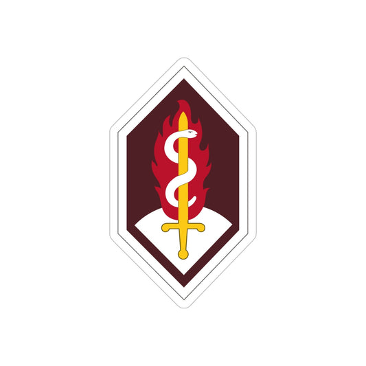 Medical Research and Development Command (U.S. Army) REVERSE PRINT Transparent STICKER-6" × 6"-The Sticker Space