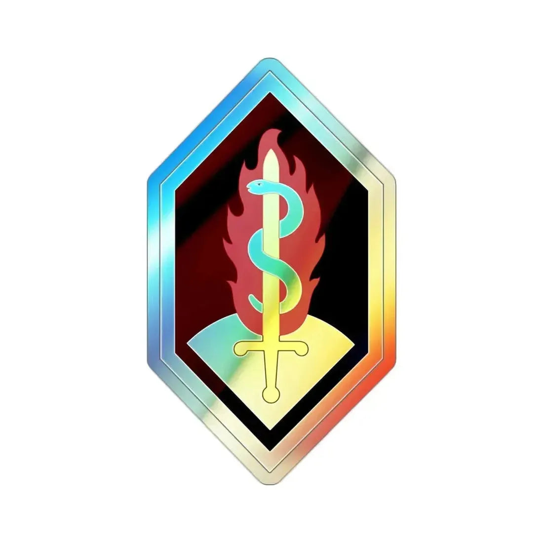 Medical Research and Development Command (U.S. Army) Holographic STICKER Die-Cut Vinyl Decal 2 Inch Holographic - The Sticker Space