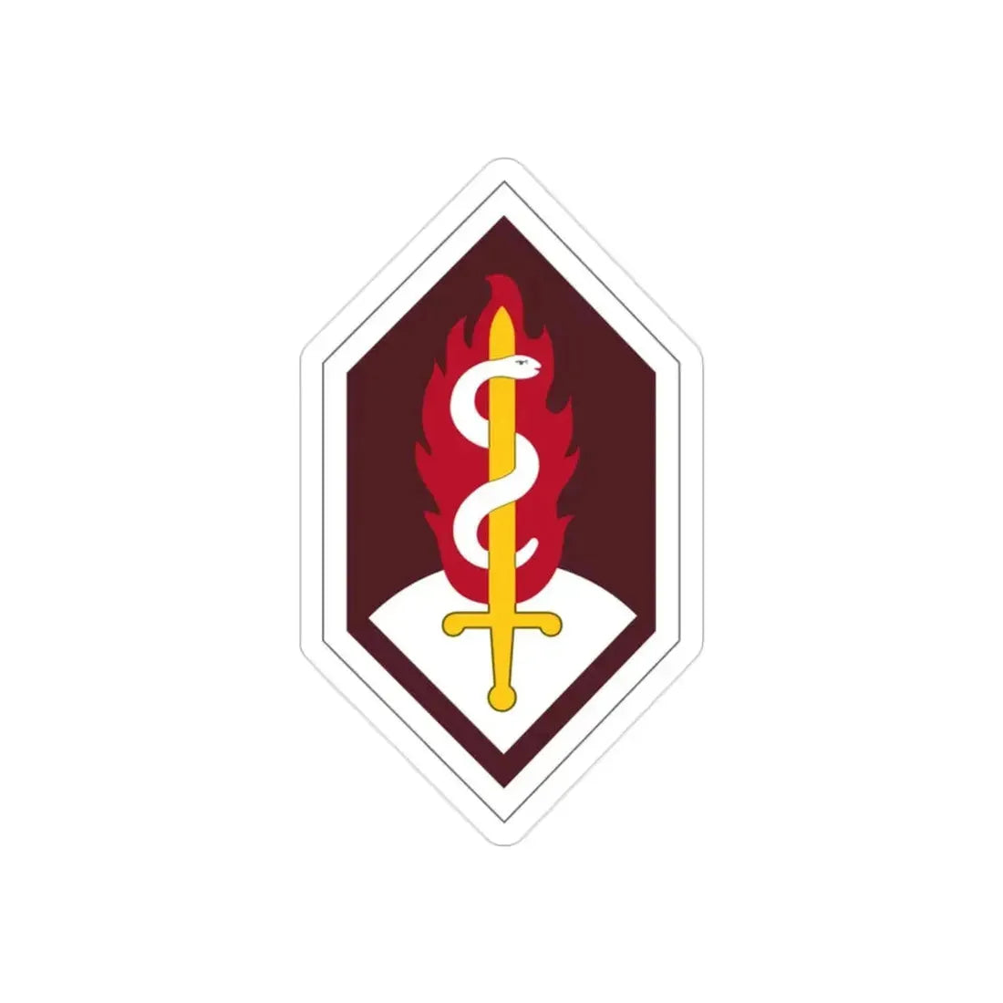 Medical Research and Development Command (U.S. Army) REVERSE PRINT Transparent Die-Cut STICKER 2 Inch Die-Cut Transparent - The Sticker Space