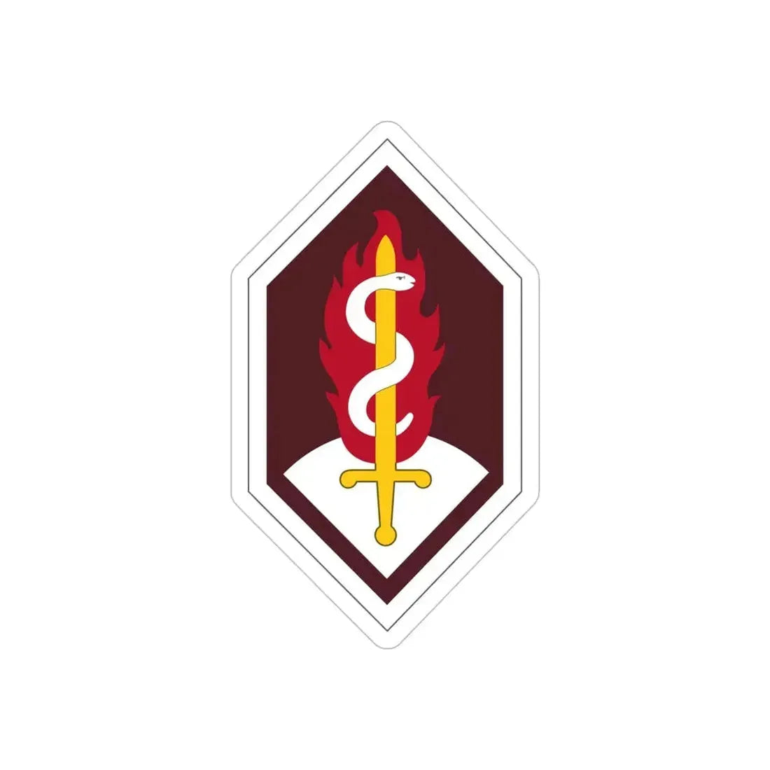 Medical Research and Development Command (U.S. Army) REVERSE PRINT Transparent Die-Cut STICKER 5 Inch Die-Cut Transparent - The Sticker Space