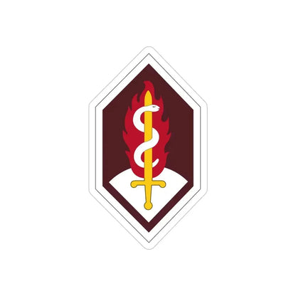 Medical Research and Development Command (U.S. Army) REVERSE PRINT Transparent Die-Cut STICKER 5 Inch Die-Cut Transparent - The Sticker Space
