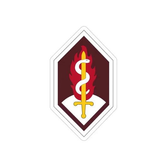 Medical Research and Development Command (U.S. Army) REVERSE PRINT Transparent Die-Cut STICKER 6 Inch Die-Cut Transparent - The Sticker Space