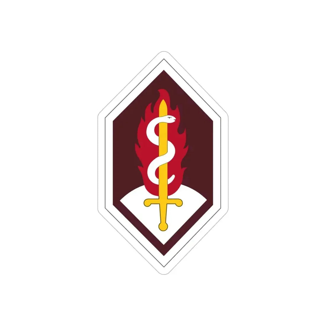 Medical Research and Development Command (U.S. Army) REVERSE PRINT Transparent Die-Cut STICKER - The Sticker Space