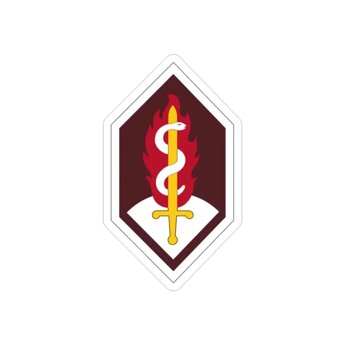 Medical Research and Development Command (U.S. Army) REVERSE PRINT Transparent Die-Cut STICKER - The Sticker Space