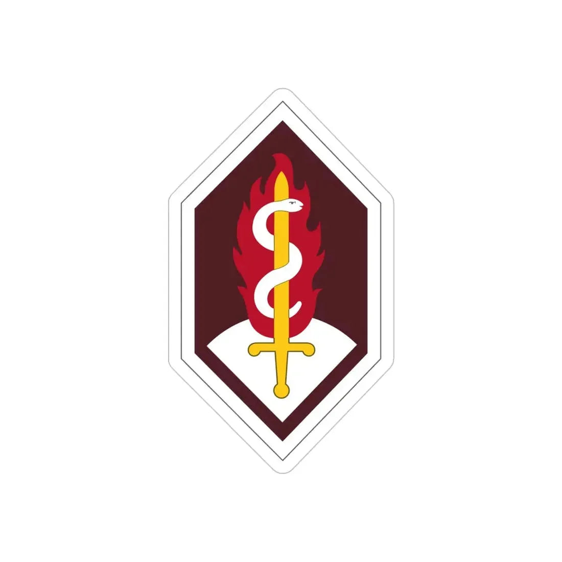Medical Research and Development Command (U.S. Army) REVERSE PRINT Transparent Die-Cut STICKER - The Sticker Space