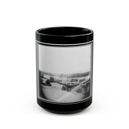 Medical Supply Boat Planter On Appomattox River, Virginia (U.S. Civil War) Black Coffee Mug-15oz-The Sticker Space