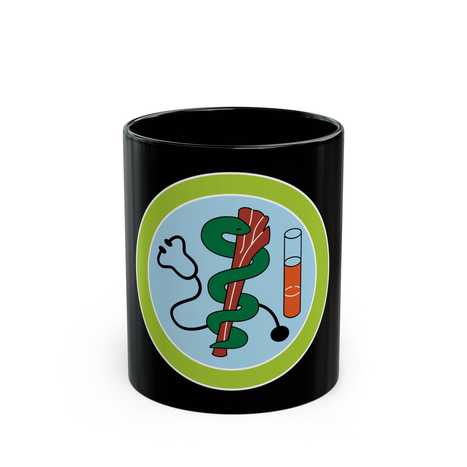 Medicine (Boy Scout Merit Badge) Black Coffee Mug-11oz-The Sticker Space