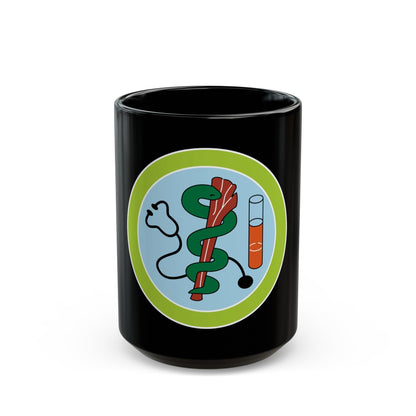 Medicine (Boy Scout Merit Badge) Black Coffee Mug-15oz-The Sticker Space