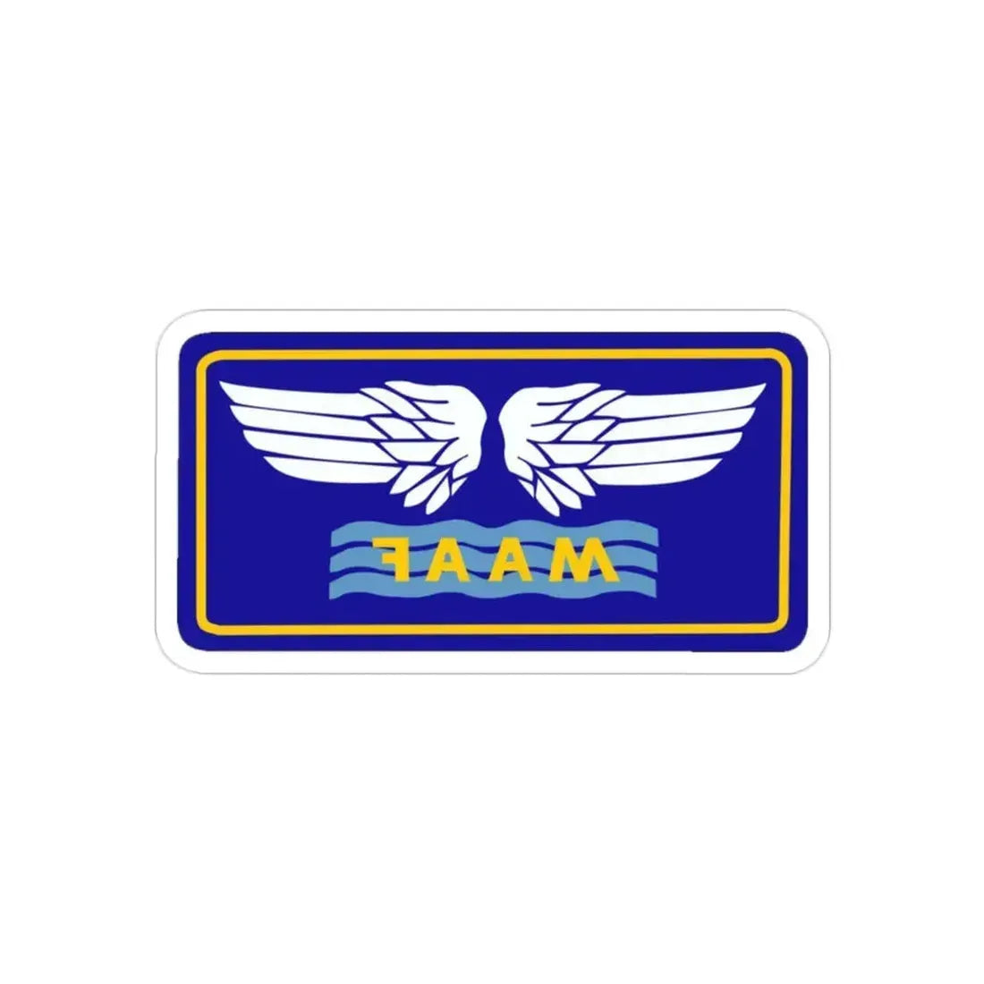 Mediterranean Allied Air Forces (U.S. Army) REVERSE PRINT Transparent Die-Cut STICKER 2 Inch Die-Cut Transparent - The Sticker Space