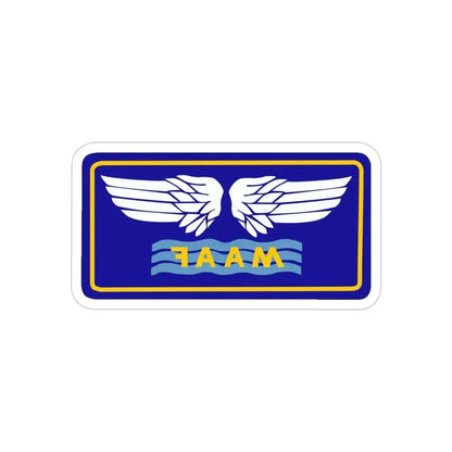 Mediterranean Allied Air Forces (U.S. Army) REVERSE PRINT Transparent Die-Cut STICKER 5 Inch Die-Cut Transparent - The Sticker Space