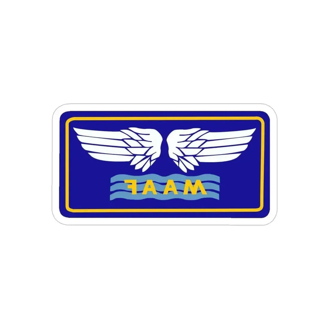 Mediterranean Allied Air Forces (U.S. Army) REVERSE PRINT Transparent Die-Cut STICKER 6 Inch Die-Cut Transparent - The Sticker Space