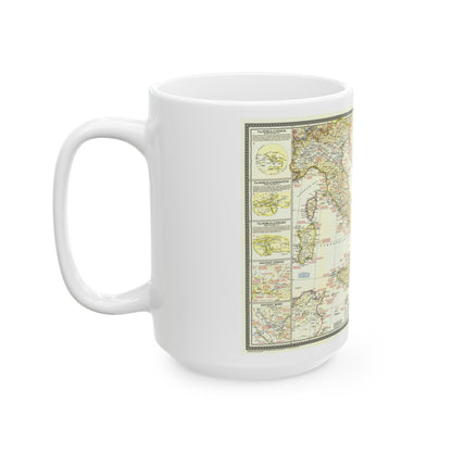 Mediterranean - Classical Lands (1949) (Map) White Coffee Mug-The Sticker Space