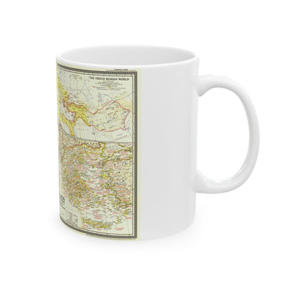 Mediterranean - Classical Lands (1949) (Map) White Coffee Mug-The Sticker Space