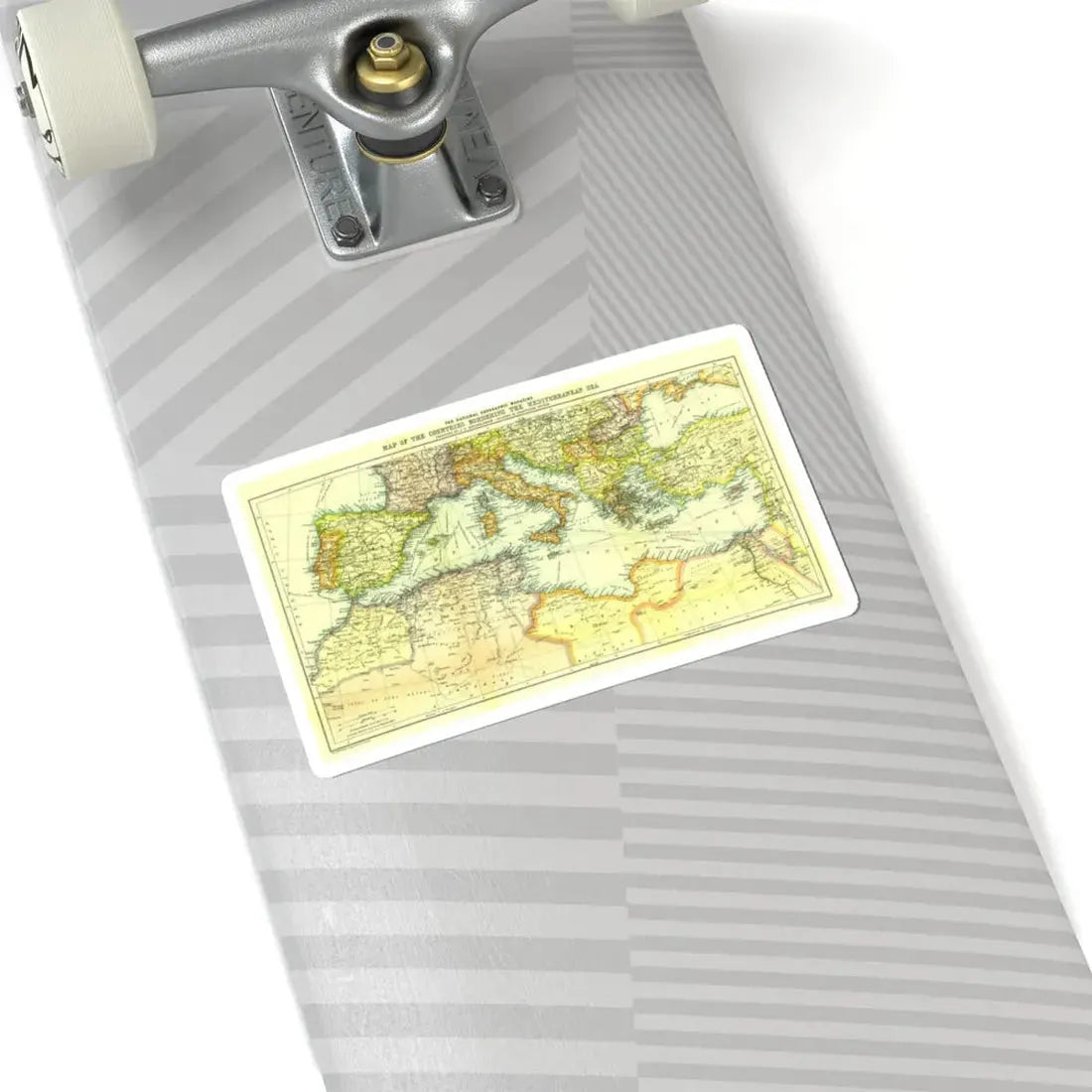 Mediterranean - Countries Bordering the (1912) (Map) STICKER Vinyl Kiss-Cut Decal - The Sticker Space