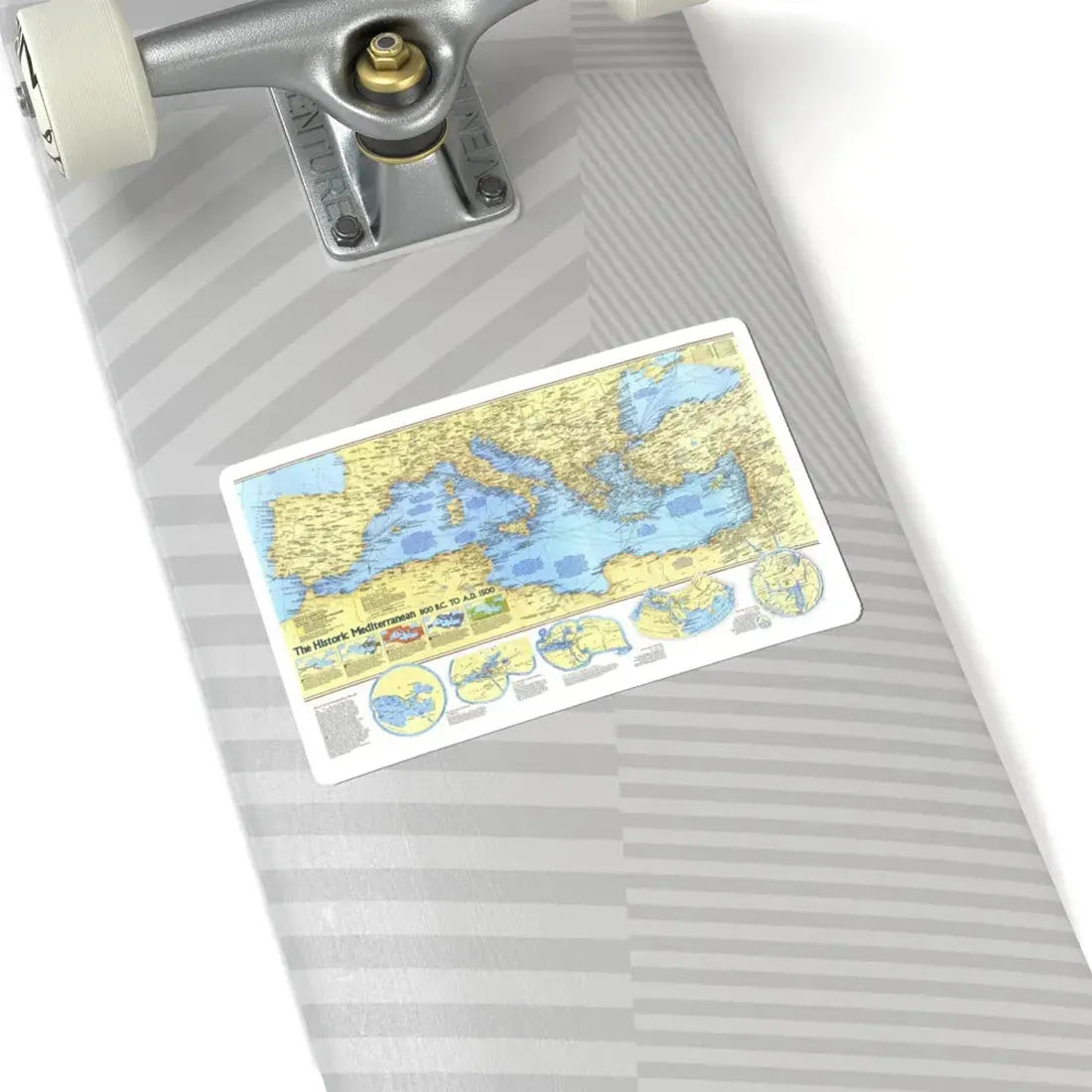 Mediterranean - Historic , 800 BC to AD 1500 (1982) (Map) STICKER Vinyl Kiss-Cut Decal - The Sticker Space