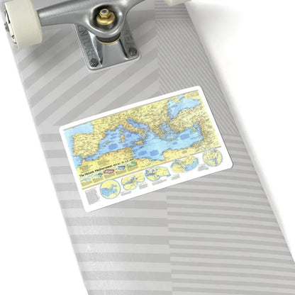 Mediterranean - Historic , 800 BC to AD 1500 (1982) (Map) STICKER Vinyl Kiss-Cut Decal - The Sticker Space