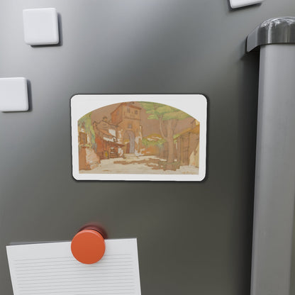 Mediterranean Scene (Magazine Illustration) Refrigerator Magnet