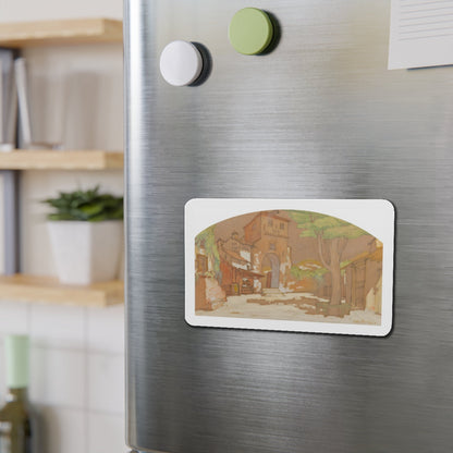 Mediterranean Scene (Magazine Illustration) Refrigerator Magnet